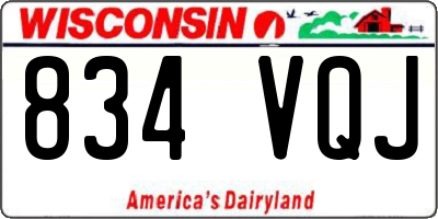 WI license plate 834VQJ