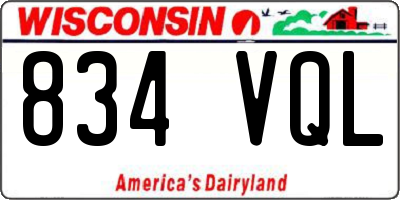 WI license plate 834VQL