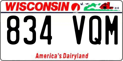 WI license plate 834VQM