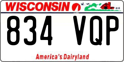 WI license plate 834VQP