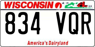 WI license plate 834VQR