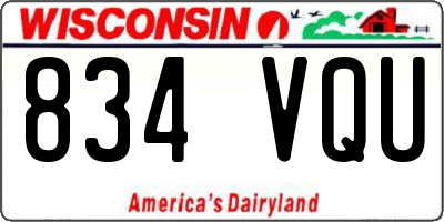 WI license plate 834VQU