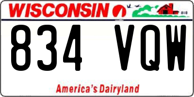 WI license plate 834VQW