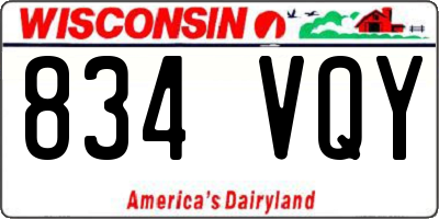 WI license plate 834VQY