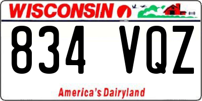 WI license plate 834VQZ