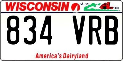 WI license plate 834VRB