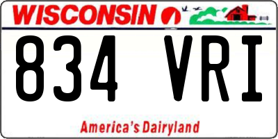 WI license plate 834VRI