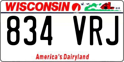 WI license plate 834VRJ