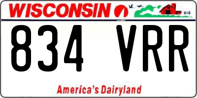 WI license plate 834VRR