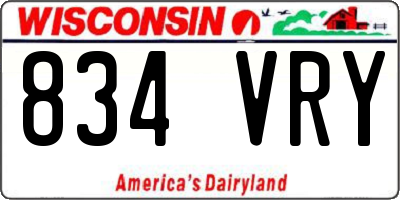 WI license plate 834VRY