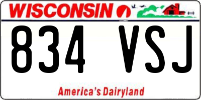 WI license plate 834VSJ