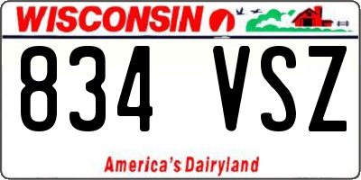 WI license plate 834VSZ