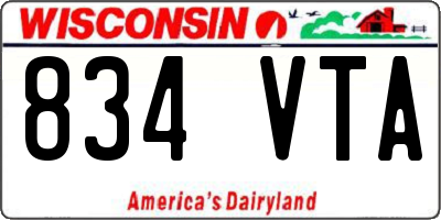 WI license plate 834VTA