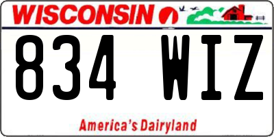 WI license plate 834WIZ