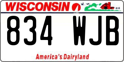 WI license plate 834WJB