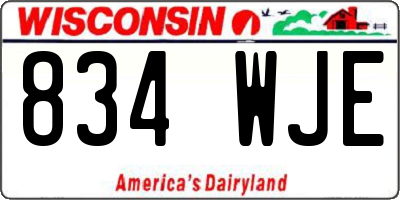 WI license plate 834WJE