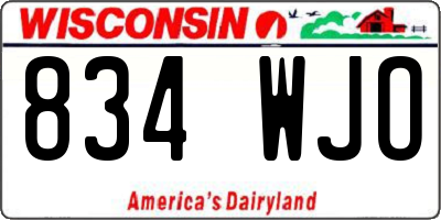 WI license plate 834WJO