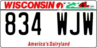 WI license plate 834WJW