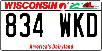 WI license plate 834WKD