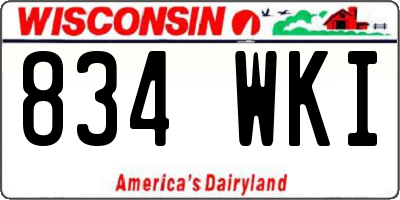 WI license plate 834WKI