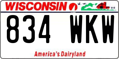 WI license plate 834WKW