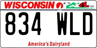 WI license plate 834WLD