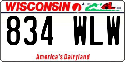WI license plate 834WLW