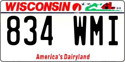 WI license plate 834WMI