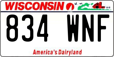 WI license plate 834WNF