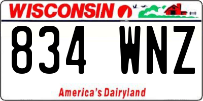 WI license plate 834WNZ