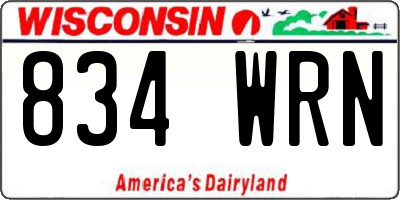 WI license plate 834WRN