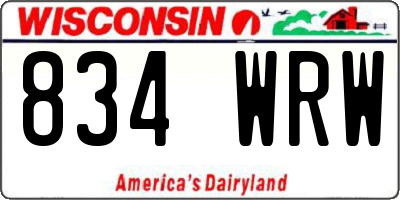 WI license plate 834WRW