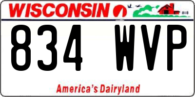 WI license plate 834WVP