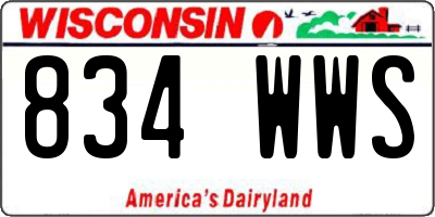 WI license plate 834WWS