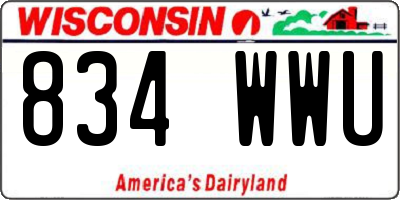 WI license plate 834WWU