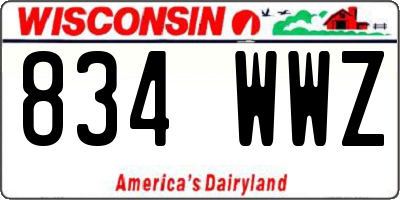 WI license plate 834WWZ