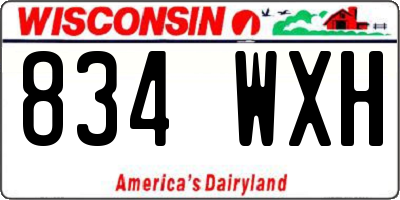 WI license plate 834WXH