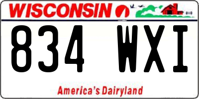 WI license plate 834WXI