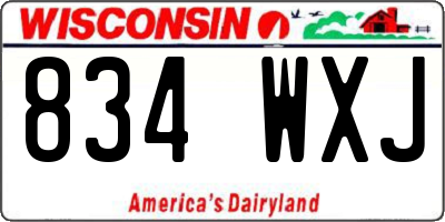WI license plate 834WXJ