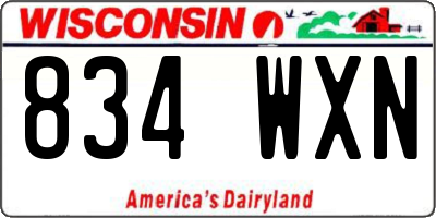 WI license plate 834WXN