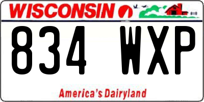WI license plate 834WXP