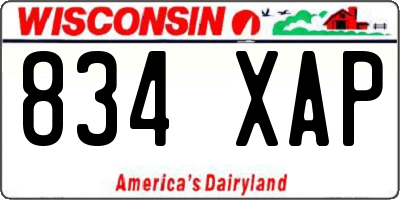 WI license plate 834XAP