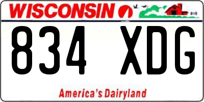 WI license plate 834XDG