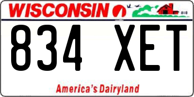 WI license plate 834XET
