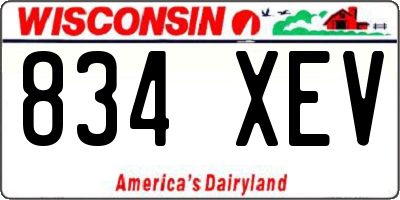 WI license plate 834XEV