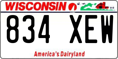 WI license plate 834XEW