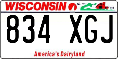 WI license plate 834XGJ