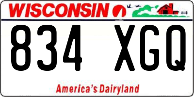 WI license plate 834XGQ