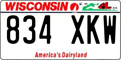WI license plate 834XKW