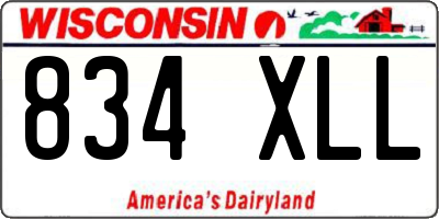 WI license plate 834XLL